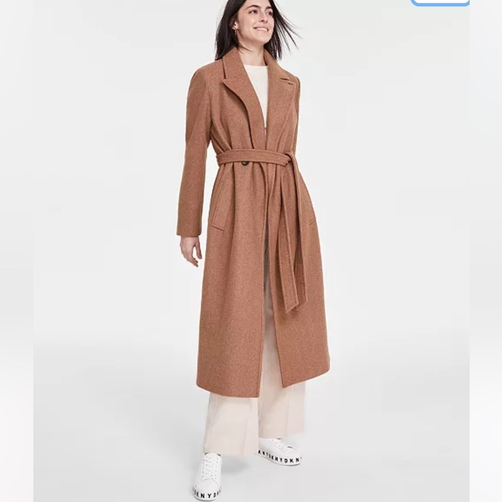 ‼️SOLD ON EBAY ‼️DKNY
Women's Notched-Collar Double-Breasted Wrap Coat